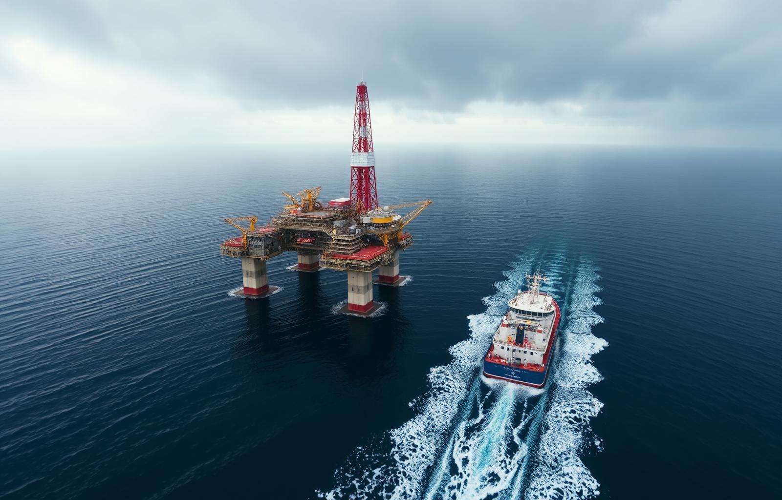 Aerial shot of ODEXX drilling platform
